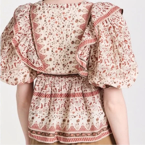 CALYPSO St. Barth top red floral tunic - Picture 2 of 5